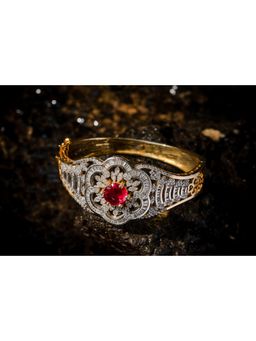 VIVINIA By Vidhi Mehra - Gold Plated Pink Womens Kada