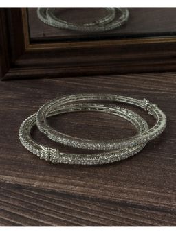 VIVINIA By Vidhi Mehra - Silver Plated Zircon Womens Bangles