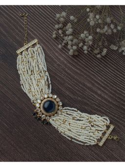 VIVINIA By Vidhi Mehra - Gold Plated Blue Womens Beaded Bracelet