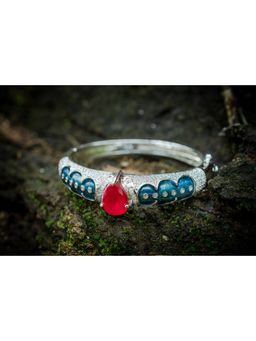 VIVINIA By Vidhi Mehra - Silver Plated Pink Womens Kada