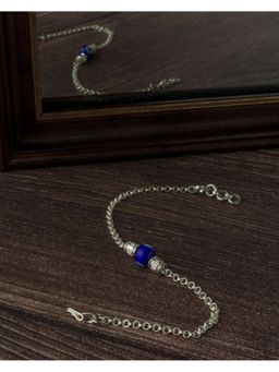 VIVINIA By Vidhi Mehra - Silver Plated Blue Colored Beads Womens Bracelet