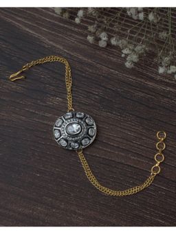 VIVINIA By Vidhi Mehra - Gold Plated Black Womens Diamond Bracelet