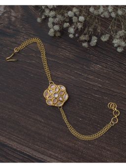 VIVINIA By Vidhi Mehra - Gold Plated Pink Womens Kundan And Polki Bracelet