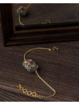 VIVINIA By Vidhi Mehra - Gold Plated Multi Colored Synthetic Stone Womens Bracelet