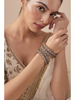 VIVINIA By Vidhi Mehra - Florence Gold Plated Purple Womens Kundan Polki Bangles