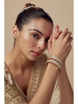 VIVINIA By Vidhi Mehra - Saadgi Gold Plated Womens Kundan Polki Bangles