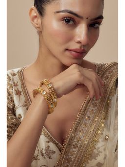 VIVINIA By Vidhi Mehra - Gold Plated Womens Kundan Polki Bangles