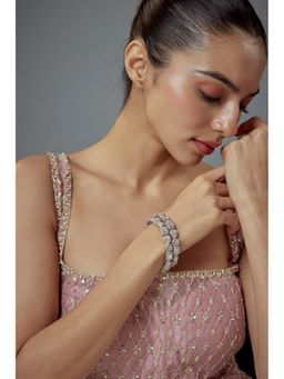 VIVINIA By Vidhi Mehra - Zia Silver Plated Zircon Womens Bangles