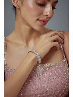 VIVINIA By Vidhi Mehra - Zia Silver Plated Zircon Womens Kadas