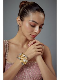 VIVINIA By Vidhi Mehra - Florence Gold Plated Kundan Polki Womens Bracelet