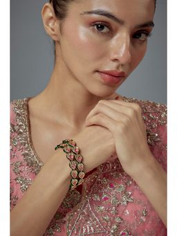 VIVINIA By Vidhi Mehra - Saadgi Gold Plated Red Kundan Polki Womens Bangles