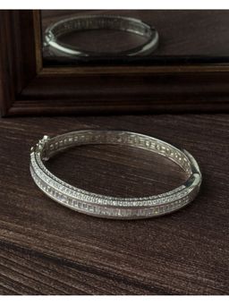 VIVINIA By Vidhi Mehra - Silver Plated Zircon Womens Kada