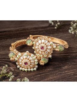 VIVINIA By Vidhi Mehra - Isvaraah 2.0 Gold Plated Kundan Polki Bangles