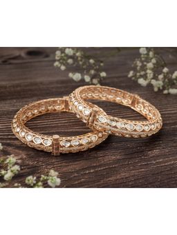 VIVINIA By Vidhi Mehra - Isvaraah 2.0 Gold Plated Kundan/Polki Bangles