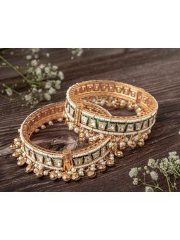 VIVINIA By Vidhi Mehra - Isvaraah 2.0 Gold Plated Kundan Polki Bangles
