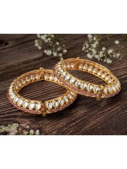 VIVINIA By Vidhi Mehra - Isvaraah 2.0 Gold Plated Kundan/Polki Bangles