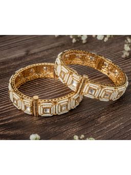 VIVINIA By Vidhi Mehra - Isvaraah 2.0 Gold Plated Beads/Synthetic Stone Bangles