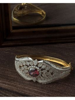 VIVINIA By Vidhi Mehra - Gold Plated Purple Zircon Womens Kada