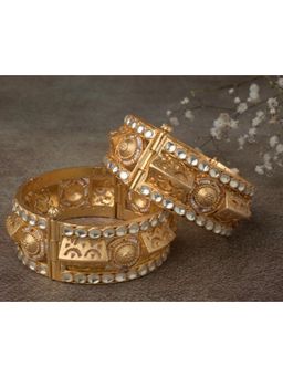 VIVINIA By Vidhi Mehra - Gold Plated Womens Kundan Polki Bangles