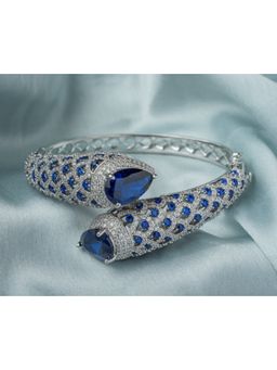 VIVINIA By Vidhi Mehra - Florence Silver Plated Blue Womens Kada