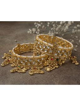 VIVINIA By Vidhi Mehra - Gold Plated Multicolored Womens Kundan Polki Bangles