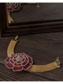 VIVINIA By Vidhi Mehra - Gold Plated Pink Zircon Womens Bracelet