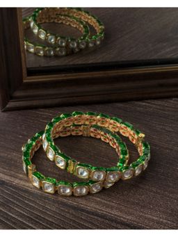 VIVINIA By Vidhi Mehra - Gold Plated Synthetic Stone Womens Bangles