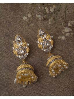 VIVINIA By Vidhi Mehra - Saadgi Gold Plated Womens Jhumka Earrings