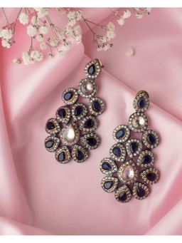 VIVINIA By Vidhi Mehra - Gold Plated Blue Womens Drop Earrings