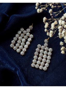 VIVINIA By Vidhi Mehra - Gold Plated Womens Zircon Dangler Earrings