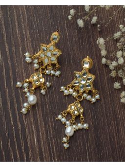 VIVINIA By Vidhi Mehra - Gold Plated Womens Kundan And Polki Drop Earrings