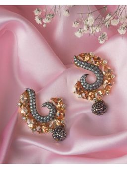 VIVINIA By Vidhi Mehra - Gold Plated Peach Womens Drop Earrings