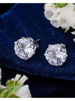 VIVINIA By Vidhi Mehra - Zia Silver Plated Womens Zircon Earrings