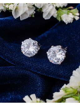 VIVINIA By Vidhi Mehra - Zia Silver Plated Womens Zircon Earrings