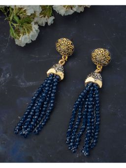 VIVINIA By Vidhi Mehra - Florence Gold Plated Blue Womens Beaded Earrings