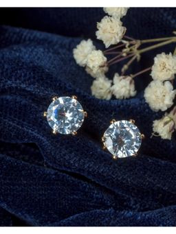 VIVINIA By Vidhi Mehra - Gold Plated Womens Diamond Stud Earrings