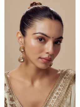 VIVINIA By Vidhi Mehra - Saadgi Gold Plated Womens Kundan Polki Dangler Earrings