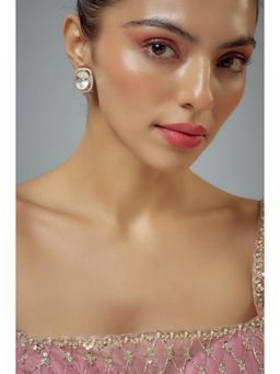 VIVINIA By Vidhi Mehra - Florence Gold Plated Kundan Polki Womens Studs Earrings