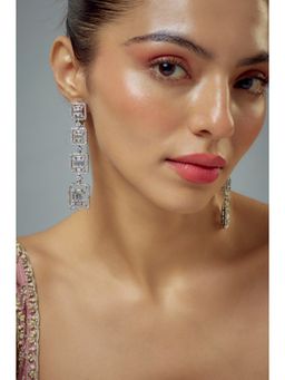VIVINIA By Vidhi Mehra - Zia Silver Plated Zircon Womens Danglers Earrings