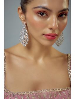 VIVINIA By Vidhi Mehra - Zia Silver Plated Zircon Womens Danglers Earrings