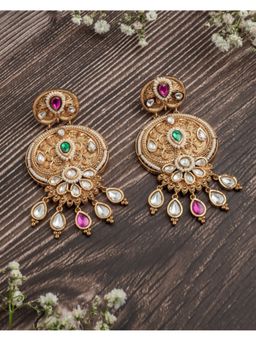VIVINIA By Vidhi Mehra - Isvaraah 2.0 Gold Plated Multicolored Womens Drop Earrings