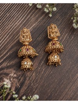 VIVINIA By Vidhi Mehra - Isvaraah 2.0 Gold Plated Womens Jhumka Earrings