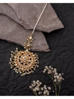 VIVINIA By Vidhi Mehra - Gold Plated Womens Kundan Polki Maangtikka