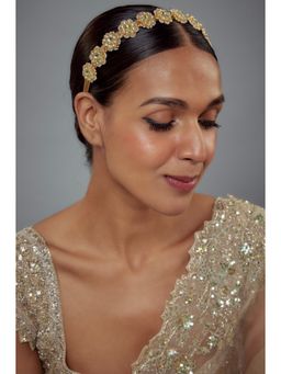 VIVINIA By Vidhi Mehra - Saadgi Gold Plated Kundan Polki Womens Maathapatti