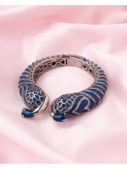 VIVINIA By Vidhi Mehra - Florence Silver Plated Blue Womens Kada