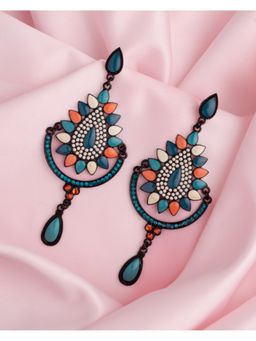 VIVINIA By Vidhi Mehra - Florence Black And Blue Womens Drop Earrings