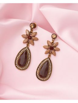 VIVINIA By Vidhi Mehra - Florence Brown Womens Drop Earrings