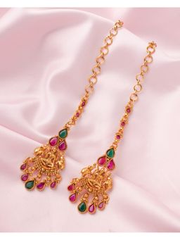 VIVINIA By Vidhi Mehra - Saadgi Gold Plated Red Womens Dangle Earrings