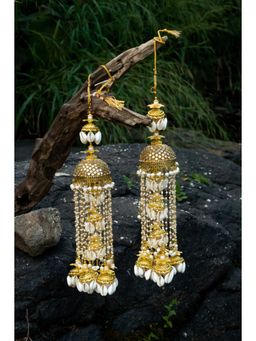 VIVINIA By Vidhi Mehra - Gold Plated Womens Kundan Polki Kaleeras