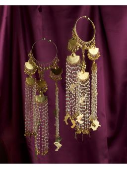 VIVINIA By Vidhi Mehra - Gold Plated White Womens Beaded Kaleeras